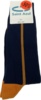 Saint Azul Heren Sokken Navy/Orange Stripe | 28861-28862
