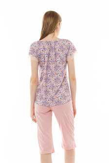 Pink Label Dames Pyjama Violet Flower S1250 | 28366