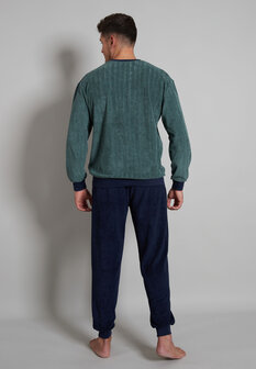 G&ouml;tzburg Heren Badstof Pyjama Green 452202-3015-320 | 29278