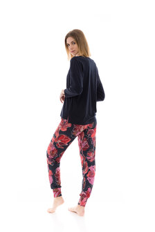 Pink Label Dames Pyjama Magenta Flower W1367 | 29219