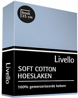 Livello Soft Cotton Hoeslaken Blue BLLIV25 | 20161 - 20162