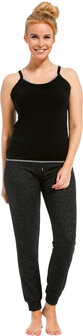 Pastunette 24/7 Moments Spaghetti Top Black 45199-300-0 | 25208
