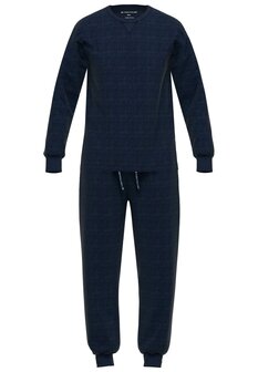 Tom Tailor Badstof Heren Pyjama Donkerblauw 71348-3028-630 | 30878