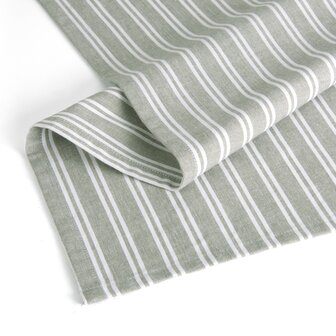 Walra Theedoek Dry With Stripes Army Green 23943