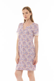 Pink Label Dames Nachthemd Violet Flower S1253 | 28281