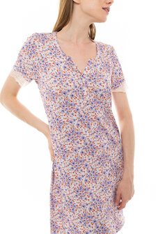 Pink Label Dames Nachthemd Violet Flower S1253 | 28281