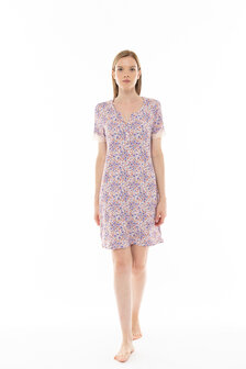 Pink Label Dames Nachthemd Violet Flower S1253 | 28281