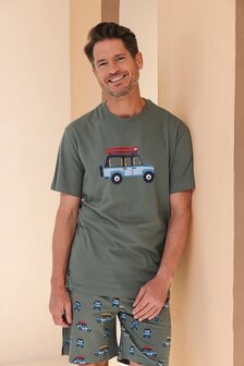 Pastunette For Men Heren Shortama Dark Green 132251-516-2-720 | 31657