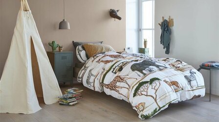 Beddinghouse Kids Dekbedovertrek Jeep Safari Naturel 31064