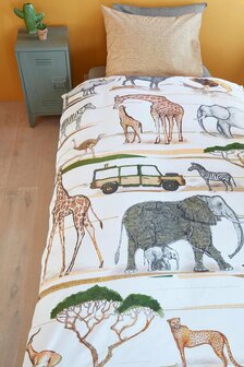 Beddinghouse Kids Dekbedovertrek Jeep Safari Naturel 31064