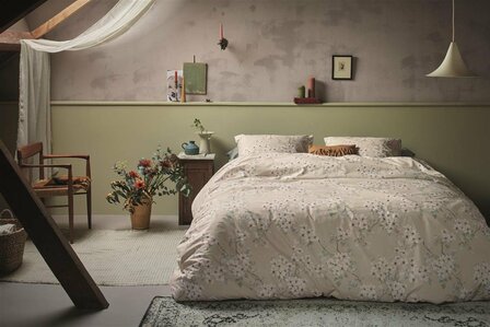 Ariadne At Home Dekbedovertrek Bloomimg Flowers Sand 31886