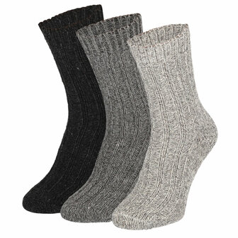 Apollo Noorse Heren Sokken 3-Pack Grijs 124010000 | 32706