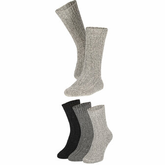 Apollo Noorse Heren Sokken 3-Pack Grijs 124010000 | 32706