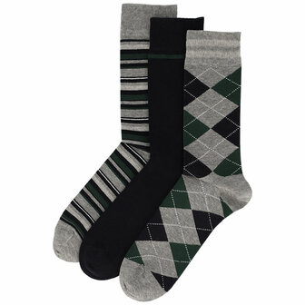 Apollo Heren Sokken 3-Pack Multi Grey 120171074 | 32702