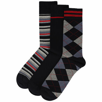 Apollo Heren Sokken 3-Pack Multi Navy 120171074 | 32703