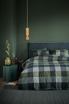Beddinghouse Flanel Dekbedovertrek Beckett Blue Green 32629