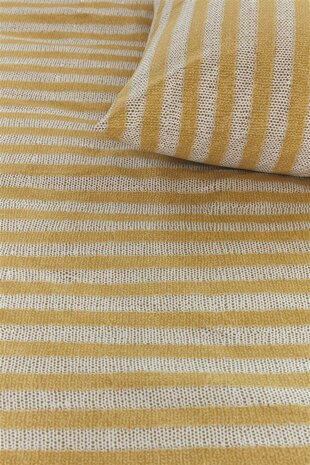 Ariadne At Home Dekbedovertrek Knit Stripes Yellow 26094
