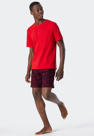 Schiesser Heren Shortama Rood 179106 | 28369