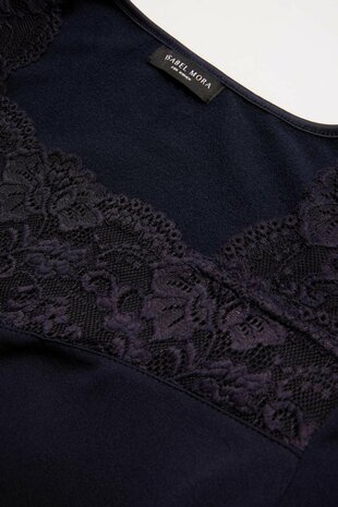 Ysabel Mora Dames Thermo Long Sleeve T-Shirt Lace Marine 70005 | 29212