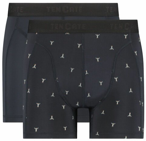 Ten Cate Men Microfiber Shorts 2-Pack Black/Weightlifting 32096 | 26546
