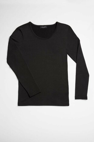 Ysabel Mora Dames Long Sleeve T-Shirt Black 70002 | 29334