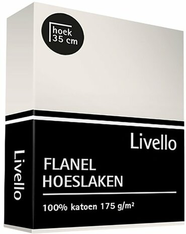 Livello Flanellen Hoeslaken Ecru HLFLA35-EC | 559