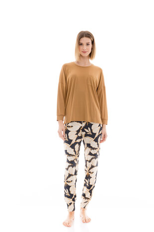 Pink Label Dames Pyjama Gold Leaf W1332 | 29218