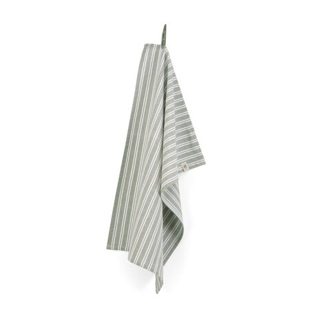 Walra Theedoek Dry With Stripes Army Green 23943