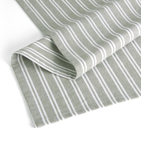 Walra Theedoek Dry With Stripes Army Green 23943