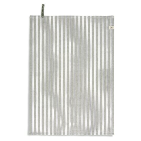 Walra Theedoek Dry With Stripes Army Green 23943