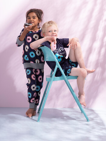 Pastunette Jongens Shortama Donut Dark Blue 34231-682-3 | 28086