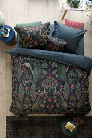 Pip Studio Dekbedovertrek Pavoni Dark Blue 31012