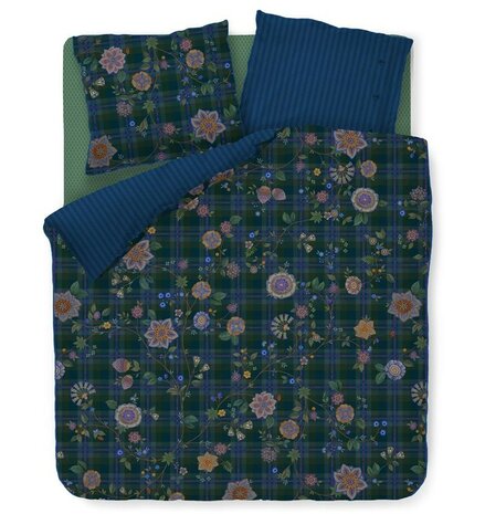 Pip Studio Dekbedovertrek Flores Felices Dark BLue 31912