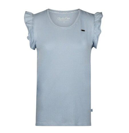 Charlie Choe Dames T-Shirt Mid Blue P55102-38 | 31548