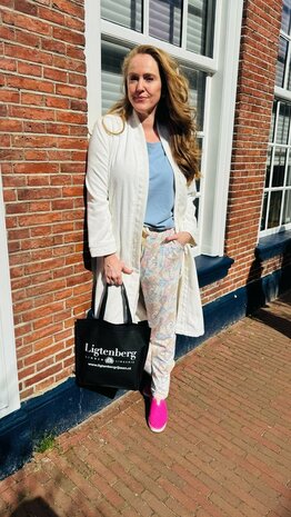 Charlie Choe Dames T-Shirt Mid Blue P55102-38 | 31548