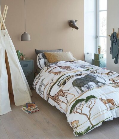 Beddinghouse Kids Dekbedovertrek Jeep Safari Naturel 31064