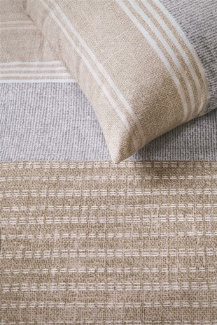 Ariadne At Home Dekbedovertrek Stitches Grey 29090