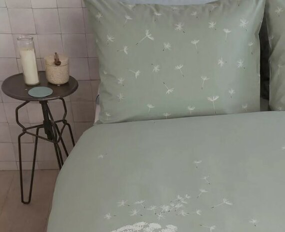 Ariadne At Home Flanel Dekbedovertrek Flowers Green 32627