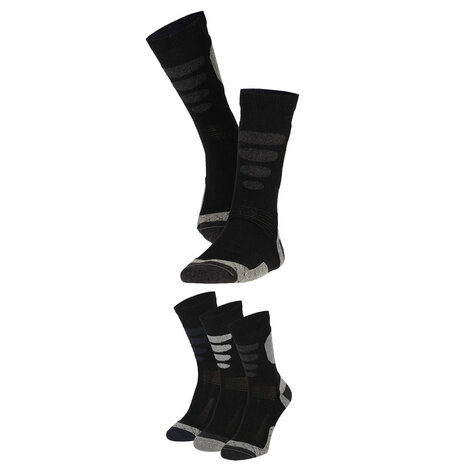 Apollo Heren Wandel Sokken 3-Pack Zwart 122434000 | 32705