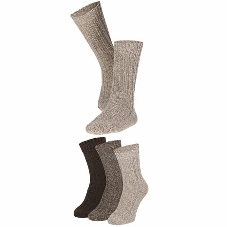 Apollo Noorse Heren Sokken 3-Pack Bruin 124010000 | 32710