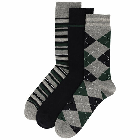 Apollo Heren Sokken 3-Pack Multi Grey 120171074 | 32702
