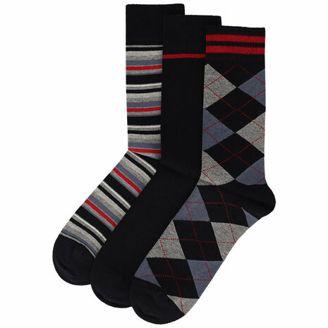 Apollo Heren Sokken 3-Pack Multi Navy 120171074 | 32703