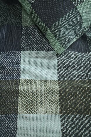 Beddinghouse Flanel Dekbedovertrek Beckett Blue Green 32629