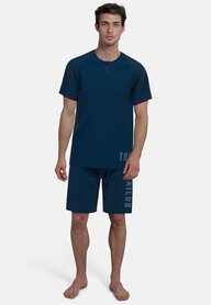 Tom Tailor Heren Shortama Donkerblauw 71430-6557-640 | 31422