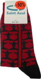 Saint Azul Heren Sokken Red Motief | 28866-28867